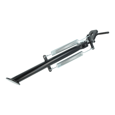 Selbstklappender Seitenständer mit angeschweißten Kettenspanner, 2 Federn - 195mm - Roller SR50, SR80