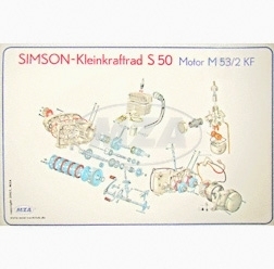 Motorenregeneration Simson inkl. Kurbelwelle und Zylinder KR51/1 und S50 (3 Gang)