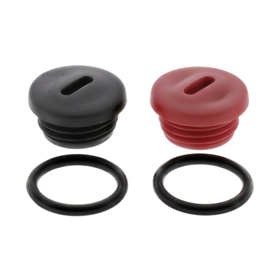 SET Verschlussschrauben schwarz/rot inkl. 2x O-Ring - zum Kupplungsdeckel - M500-M700