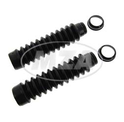 MZA 10073-A-S   SET Faltenbalg mit Abdeckkappe f. Telegabel, schwarz - für Mokick + Roller