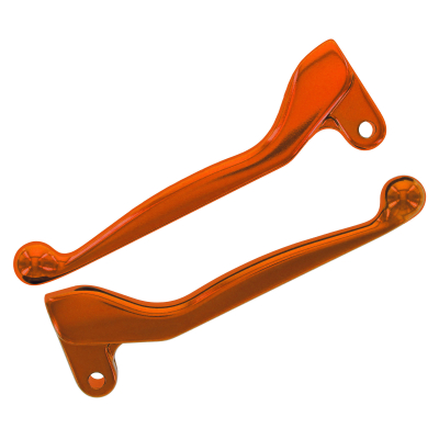 SET Handhebel - Farbe: orange - Alu-massiv, Bremshebel + Kupplungshebel