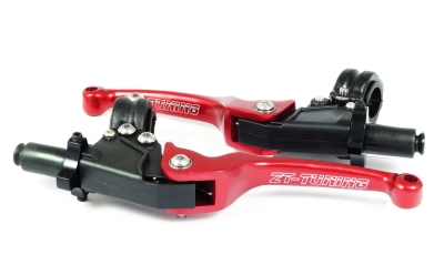 ZT-Tuning Brems- und Kupplungsarmatur im Set mit Klapphebel Racing Rot