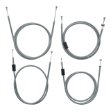 Set - 4x Bowdenzüge - grau - S50, langer Starterhebel