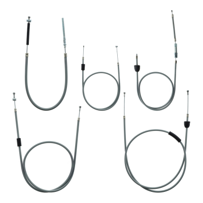 Set - 5x Bowdenzüge - grau - SR4-2, SR4-3, SR4-4, Bremshebel hinten aussenliegend