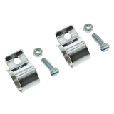SET 2x Klemmschellen, verchromt - für runde...