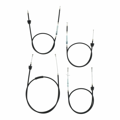 Set - 4x Bowdenzüge - schwarz - KR51/1 Automatik, Starter Fkt.-länge 87mm,  Bremsbowdenzug hinten - Hebel innenliegend