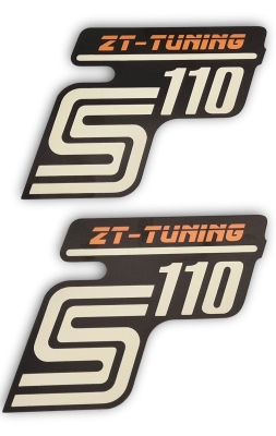 Set Klebefolie, Aufkleber für Seitendeckel ZT-Tuning S110