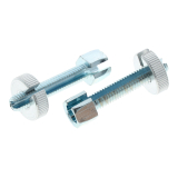 Paar Stellschrauben lang, mit Rändelmutter M6x30 -...