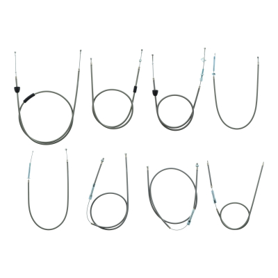 Set - 8x Bowdenzüge - silber - KR51 Handschaltung, Bremshebel hinten innenliegend