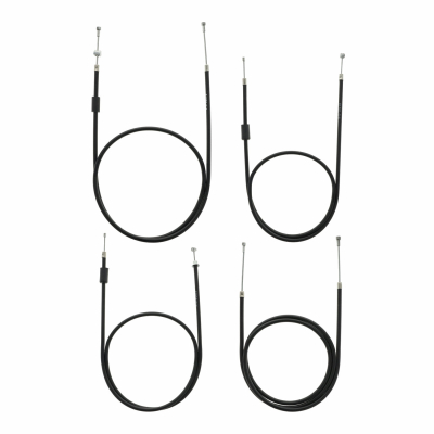 Set - 4 x Bowdenzüge für BVF-Vergaser - schwarz - Enduro + 25 mm-Überlänge