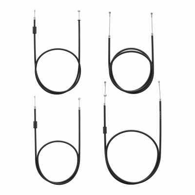 Set - 4 x Bowdenzüge für BVF-Vergaser - schwarz - Enduro + 75 mm-Überlänge