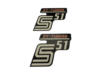 Set Klebefolie, Aufkleber für Seitendeckel ZT-Tuning S51