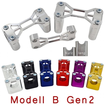 Elox Racing Lenkerklemmung / Lenkerklemmbrücke Eloxiert Modell B violett kurz