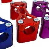 Elox Racing Lenkerklemmung / Lenkerklemmbrücke Eloxiert Modell B violett kurz
