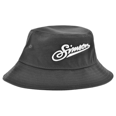 Fischerhut, Farbe: dunkelgrau, Motiv: "SIMSON"