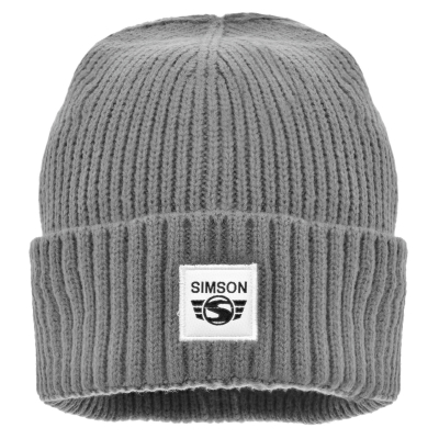Wintermütze, Farbe: grau, Motiv: "SIMSON"