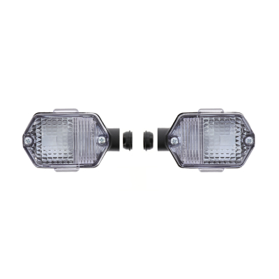 Paar Blinkleuchten BL80 - eckig, vorn + hinten - Lichtaustritt weiß - S53, S83, SR50, SR80, passend für MZ