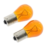 Paar Kugellampe 12V PY21W BAU15s, gelb-orange