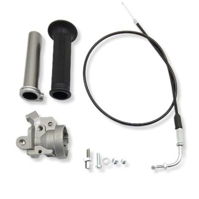 Umbauset Gasgriff Alu natur für Simson KR51, SR4-2, -3, -4
