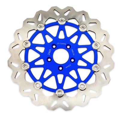 ZT-Tuning Bremsscheibe 260mm schwimmend gelagert passend f. Simson inkl. Teilegutachten Blau