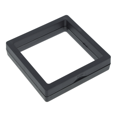 Schweberahmen schwarz - 90x90x20 mm, passend für 1 und 2 oz-Münzen