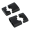 SET Befestigungssatz Lenker, unteres und oberes Klemmstück, schwarz matt - S50, S51, S53N, S70