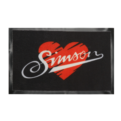 Fußmatte, Farbe: Schwarz, Größe: ca. 36x 56cm - Motiv: "I love SIMSON"