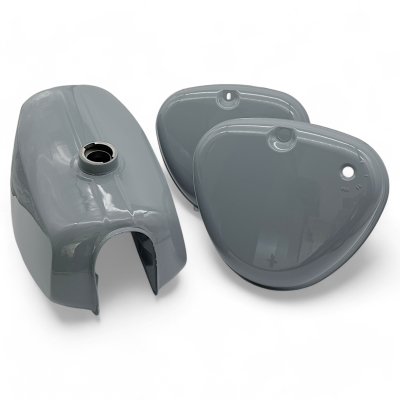 Set Serbatoio E Coperchi Laterali Per Simson S50/S51/S70 – Grigio RAL 7000 – Forma Banana (dal 1978)