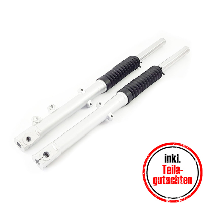 ZT-Tuning Set Telegabel für Scheibenbremse GEN2  S51, S70, S53 (kurze Variante) Silber mit Teilegutachten - 2. Wahl