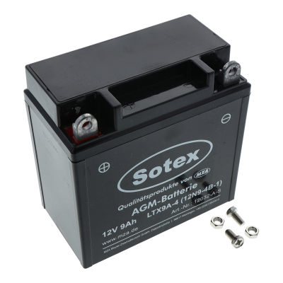 AGM-Batterie - 12V 8,0 Ah, YB7-BS - ersetzt 12N9-4B-1