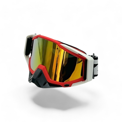 ZT MX Motocross Brille UV400  Weiß/Rot