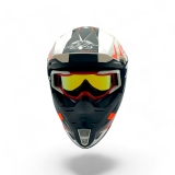 ZT MX Motocross Brille UV400  Weiß/Rot