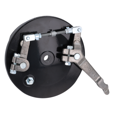 VM Duplex Bremsschild, Bremsankerplatte HINTEN SCHWARZ S51, S50 Bremsstange unten (Serie)