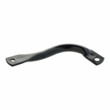Auspuffstrebe, kurz, schwarz PPB, Enduro - S51E, S70E