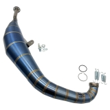 MTX 130 Auspuffanlage Titan Hell Blau mit Kalotte, ZTX...