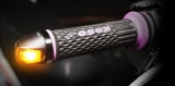 1x Koso LED Blinker Knight - Lenkerendenblinker, schwarz, Rauchglas E-geprüft