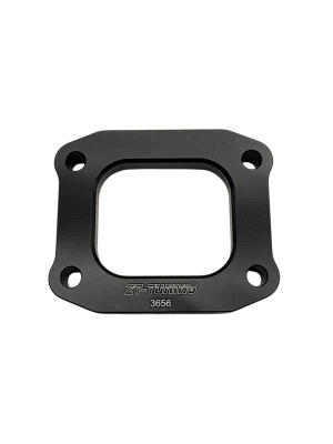 ZT Ansaugstutzen 360° drehbar f. PWK Vergaser bis 35 mm MTX, ZTX mit Aluplatte Schwarz eloxiert