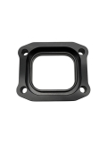 ZT Ansaugstutzen 360° drehbar f. PWK Vergaser bis 35 mm MTX, ZTX mit Aluplatte Schwarz eloxiert