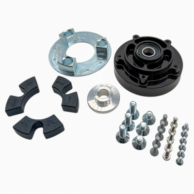 Kettenradträger, Alu Schwarz eloxiert,Mitnehmer CNC Racing Komplettset
