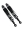 NEW Performance Federbeine Set S50, S51, S70 Enduro Stoßdämpfer Set (2 Stk.) 360mm Silber-Schwarz-Schwarz