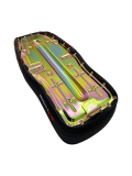 ZT-Tuning exclusiv Alcantara Sitzbank Doppelwabe, Naht  Weiß/Rot GEN 2 passend für Simson S50, S51, S70