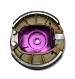 ZT CNC Bremsschild hinten, verstärkt, eloxiert, inkl. EBC Bremsbacken Violett