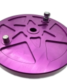 ZT CNC Bremsschild hinten, verstärkt, eloxiert, inkl. EBC Bremsbacken Violett