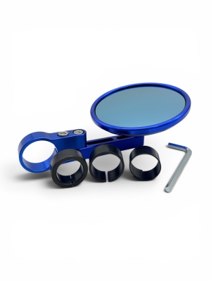 CNC Spiegel mit Lenkerklemmung Blau